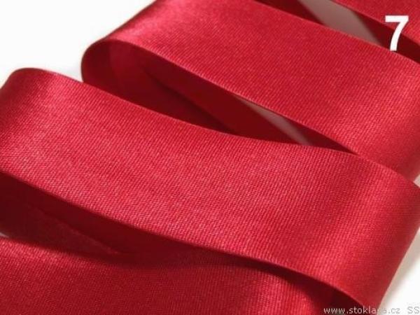 Satinband 20 mm gefalzt - Rot